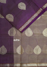 Dual Shade Jamun Purple - Raaga - Lightweight Semi tussar saree with bog buttas and small border